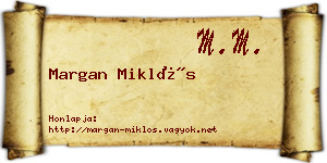 Margan Miklós névjegykártya
